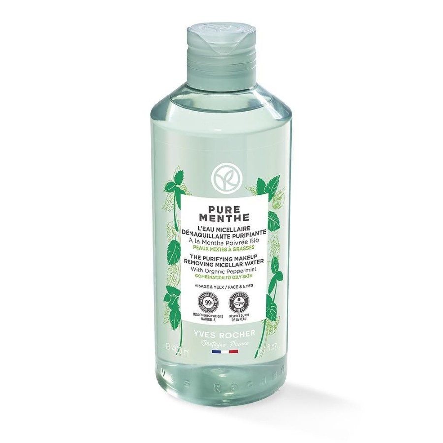 Yves Rocher Normale Tot Gecombineerde Huid | Zuiverende Micellaire Reinigingslotion 400 Ml - Pure Menthe