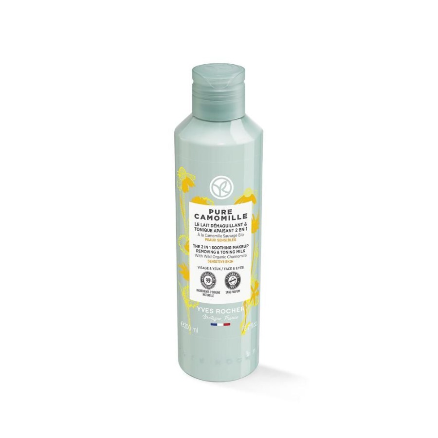 Yves Rocher Gevoelige Huid | Reinigingsmelk En Kalmerende Lotion 2-In-1 - Pure Camomille